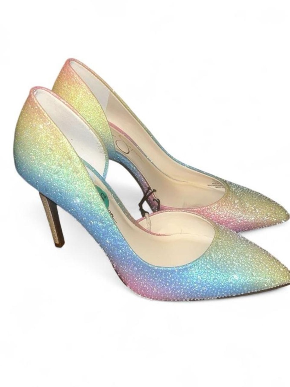 Jessica Simpson Rainbow Glitter Pointed-Toe Pumps